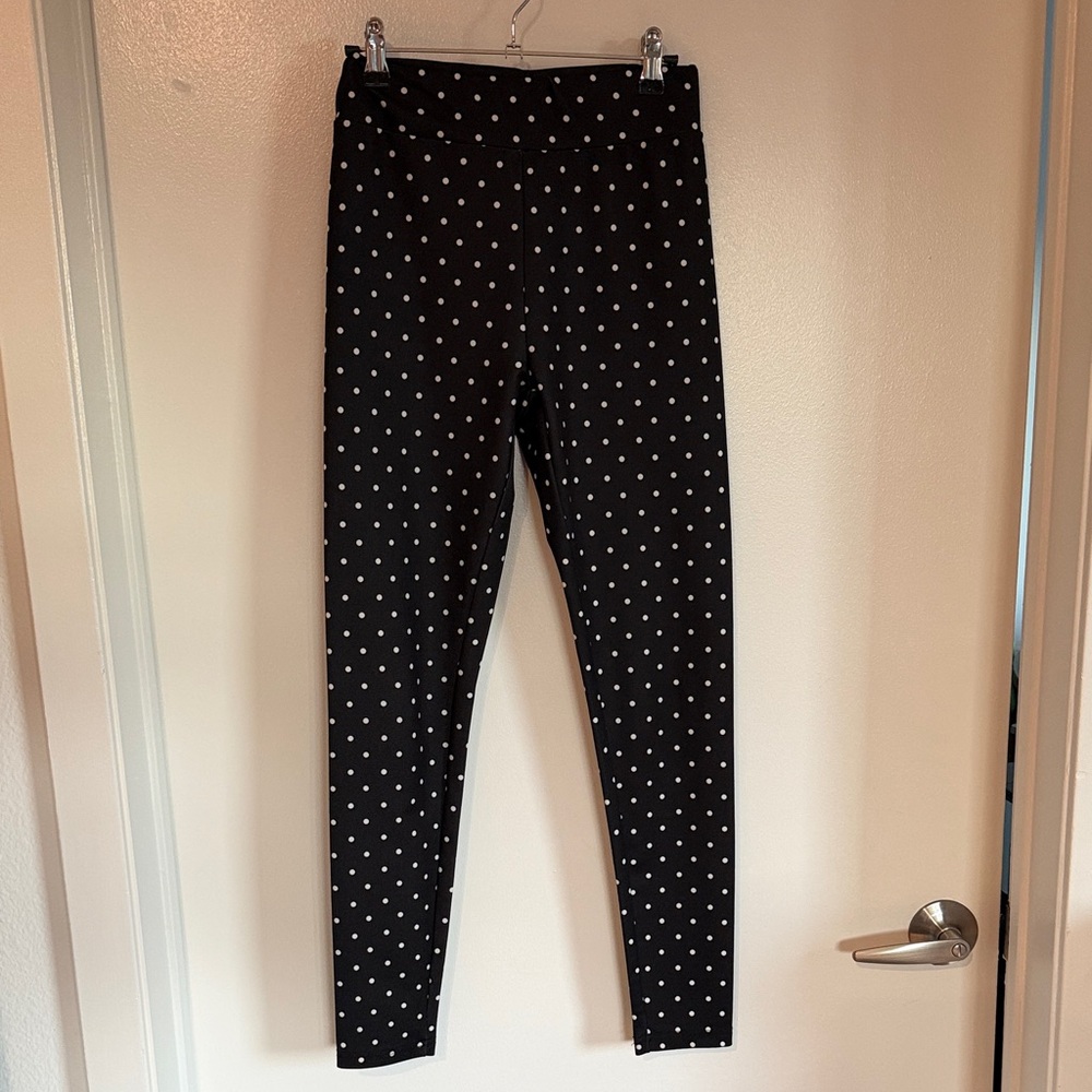 SHEIN Black and White Polka Dot Skinny Pants